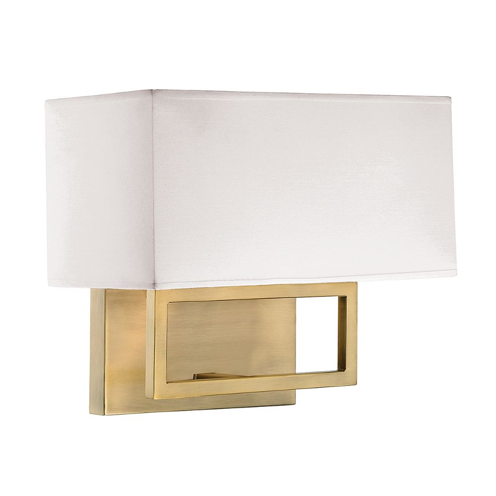 Meridian M90095NB 2-Light Wall Sconce in Natural Brass