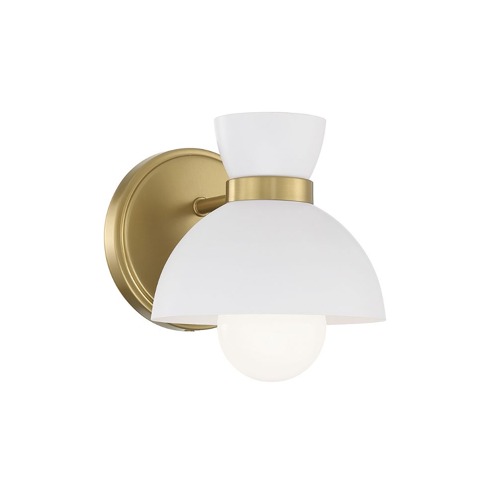 Meridian M90101NB 1-Light Wall Sconce in Natural Brass