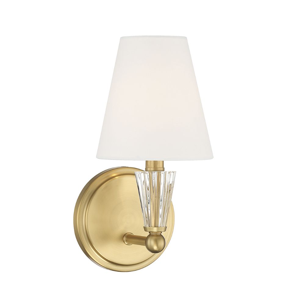 Meridian M90102NB 1-Light Wall Sconce in Natural Brass