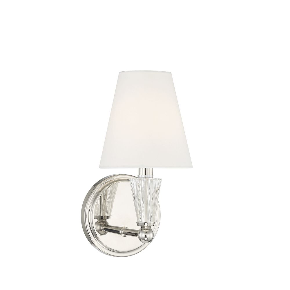 Meridian M90102PN 1-Light Wall Sconce in Polished Nickel