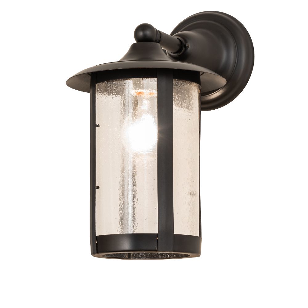 Meyda Lighting 3782 8" Wide Fulton Prime Solid Mount Wall Sconce in Craftsman Brown Finish