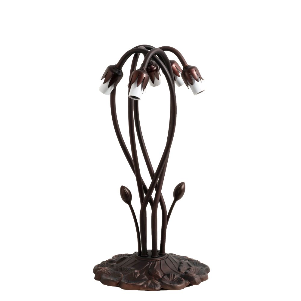 Meyda Lighting 10201 16" High Lily Table Base In  Mahogany Bronze
