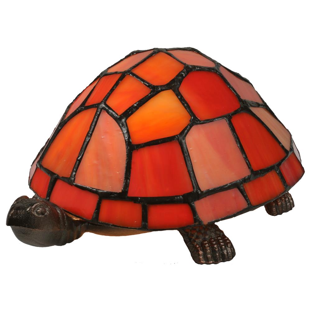 Meyda Tiffany Lighting 10271 4"H Turtle Tiffany Glass Accent Lamp