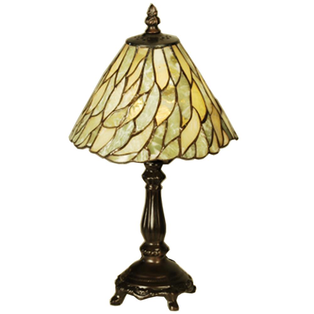 Meyda Tiffany Lighting 103041 13"H Jadestone Willow Mini Lamp