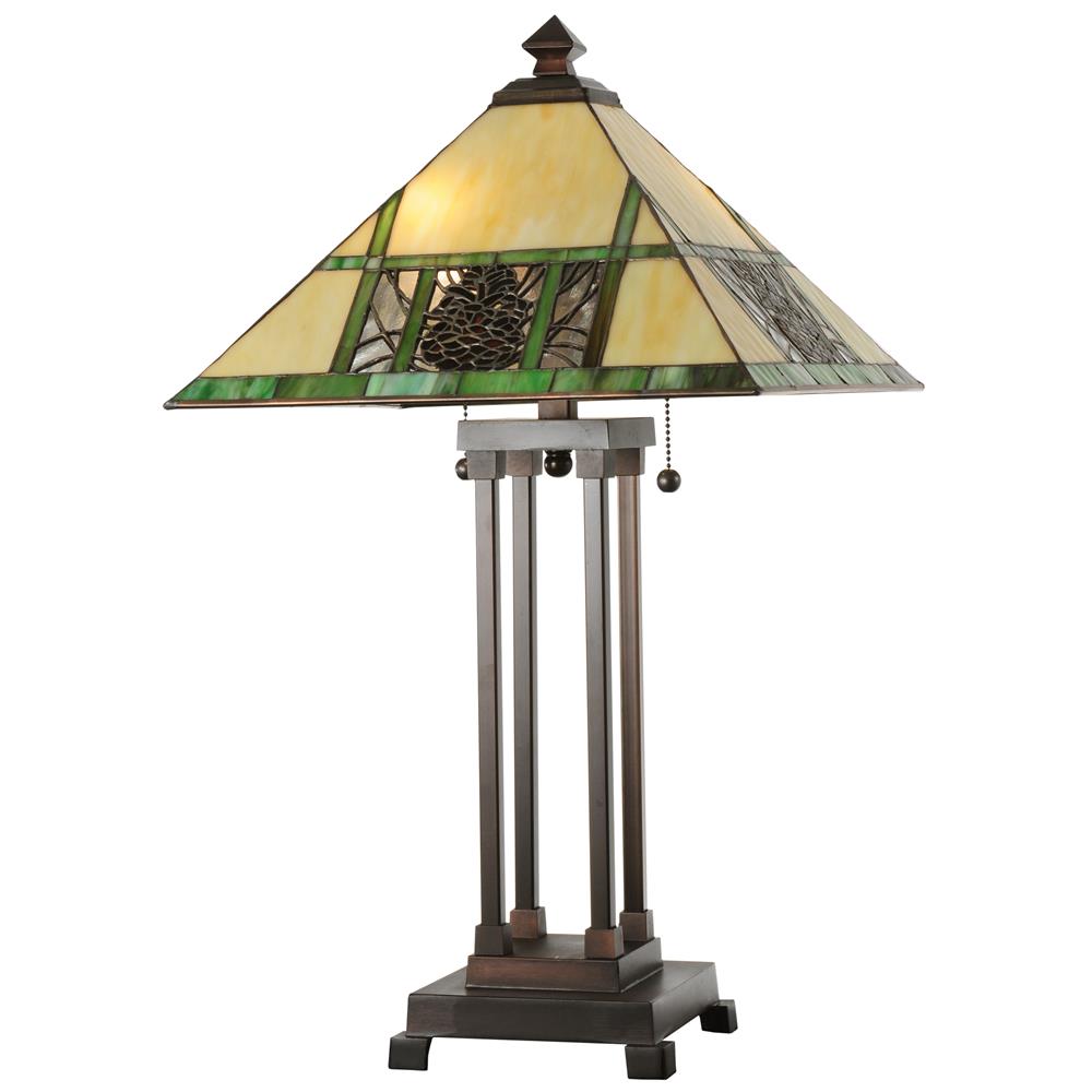 Meyda Tiffany Lighting 103380 25"H Pinecone Ridge Table Lamp