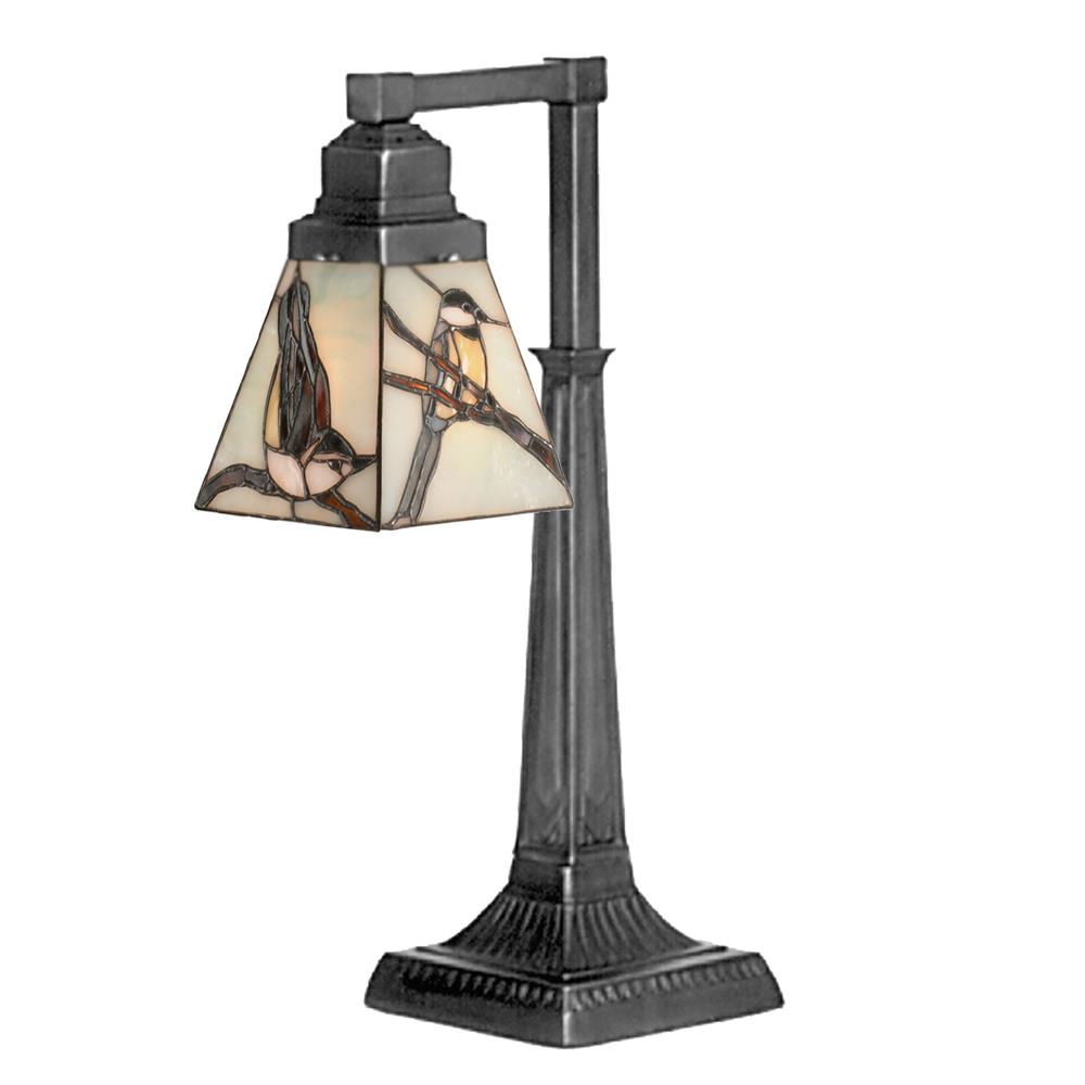 Meyda Tiffany Lighting 105539 19.5"H Early Morning Visitors Desk Lamp