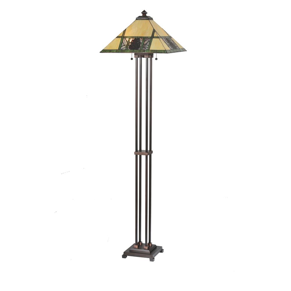 Meyda Tiffany Lighting 106488 63"H Pinecone Ridge Floor Lamp