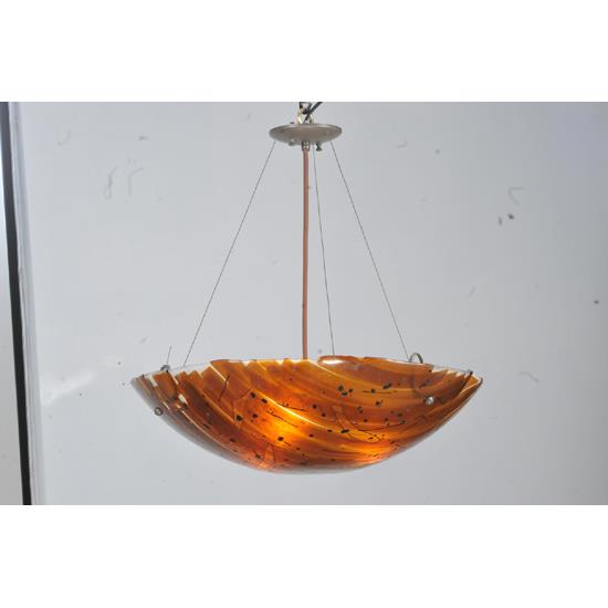 Meyda Tiffany Lighting 106602 24"W Torta Fused Glass Inverted Pendant
