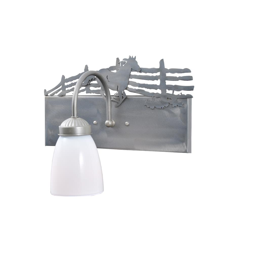Meyda Tiffany Lighting 106677 13"W Running Horse Right Vanity Light