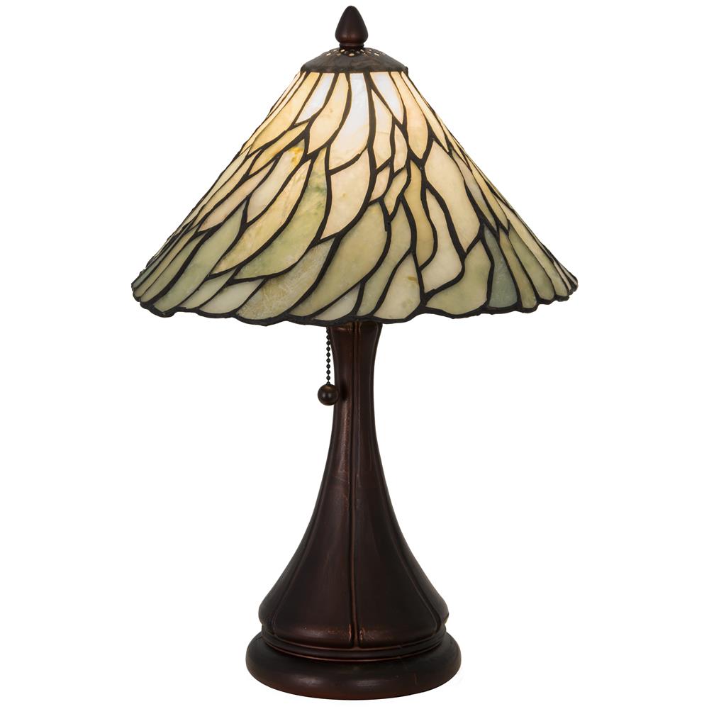 Meyda Lighting 107365 18"h Willow Jadestone Table Lamp In Sfj 59j