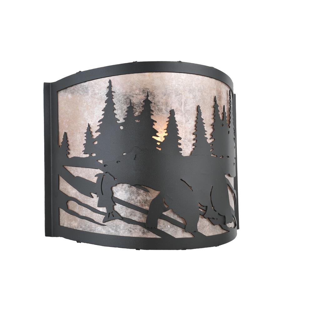 Meyda Tiffany Lighting 107450 Bear Wall Sconce, Black