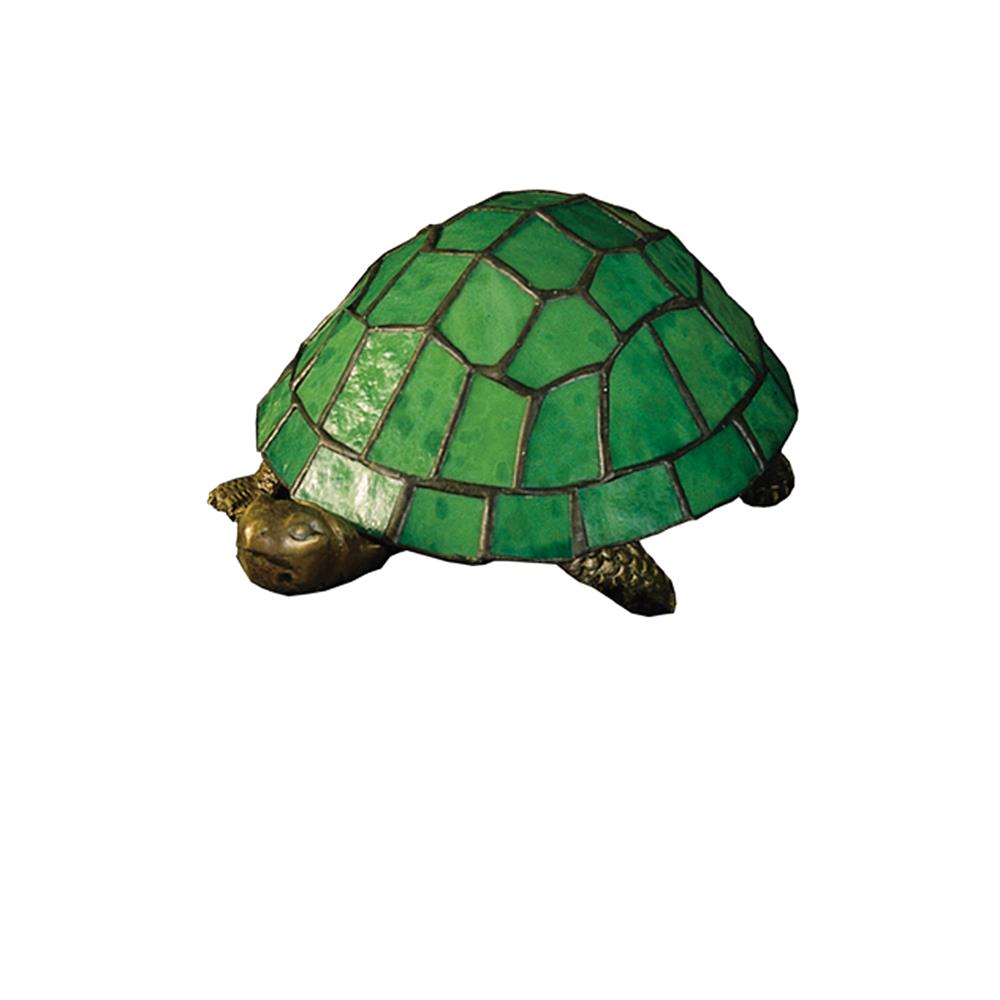 Meyda Tiffany Lighting 10750 4"H Turtle Tiffany Glass Accent Lamp