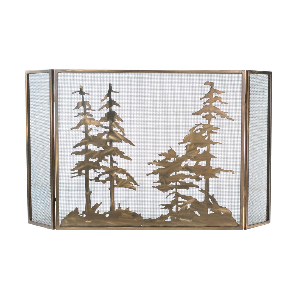 Meyda Tiffany Lighting 107632 60"W X 34"H Tall Pines Folding Fireplace Screen