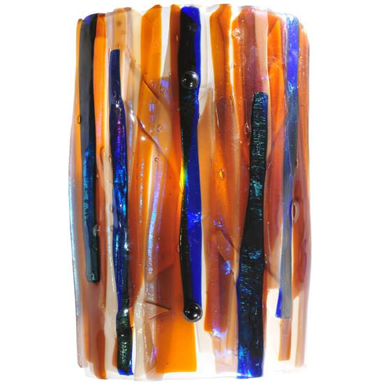Meyda Tiffany Lighting 117012 9"W Oceano Fused Glass Wall Sconce