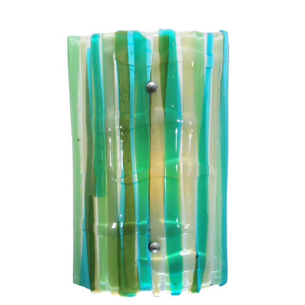 Meyda Tiffany Lighting 108128 9"W La Spiaggia Fused Glass Wall Sconce