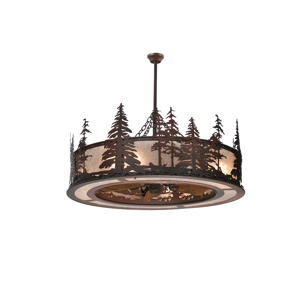 Meyda Tiffany Lighting 108302 8 Light 44in. Tall Pines ChandelAir Ceiling Fan