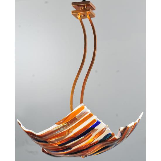 Meyda Tiffany Lighting 108741 29"W Oceano Fused Glass Semi-Flushmount