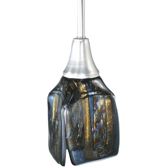 Meyda Tiffany Lighting 108989 4"Sq Cielo Di Notte Draped Fused Glass Mini Pendant