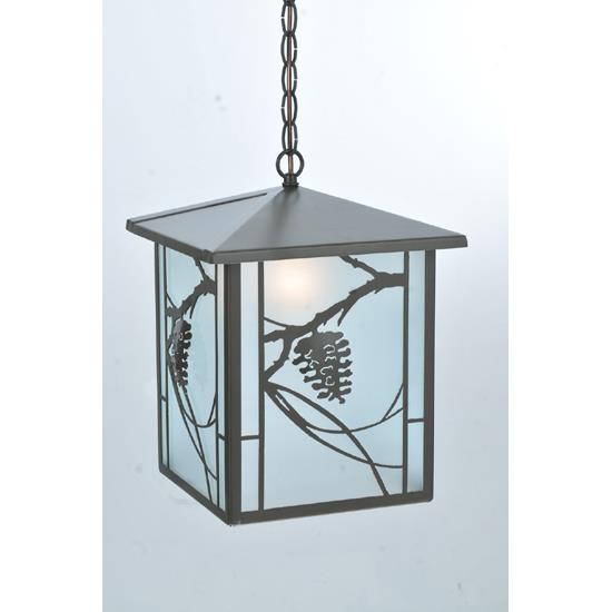 Meyda Tiffany Lighting 109339 12"Sq Whispering Pines Lantern Pendant