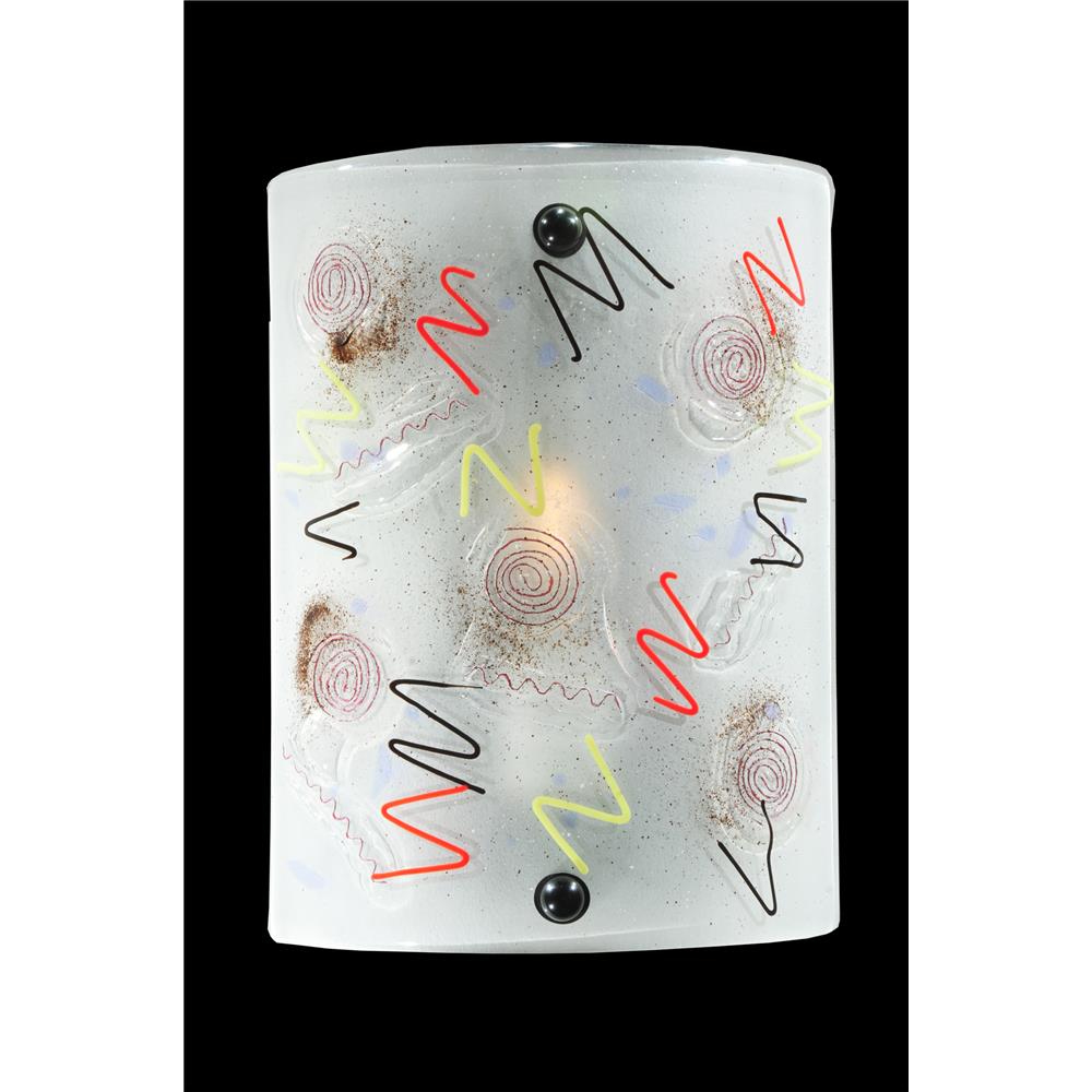 Meyda Tiffany Lighting 109966 8"W Supernova Fused Glass Wall Sconce