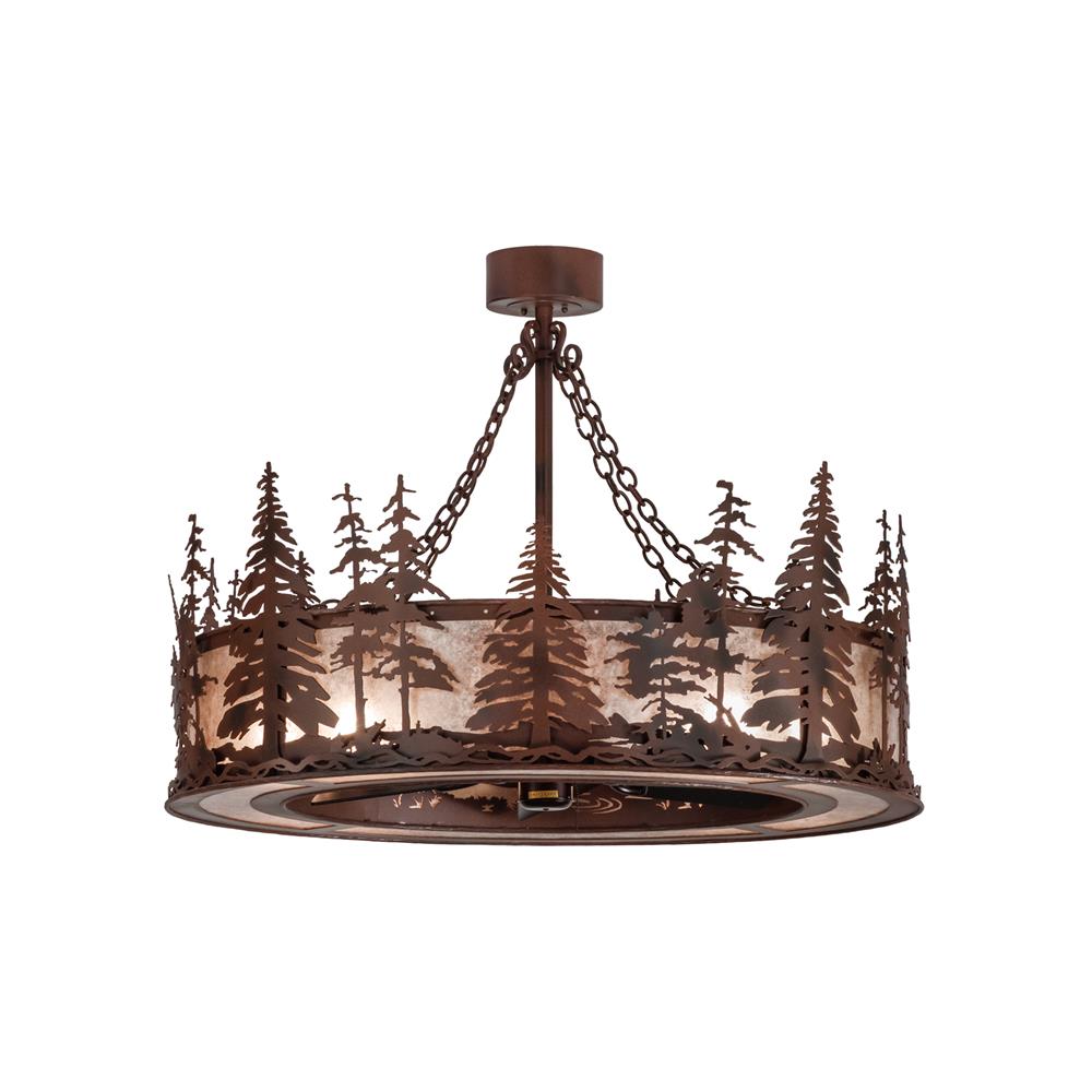Meyda Tiffany Lighting 109974 8 Light 45in. Tall Pines ChandelAir Ceiling Fan