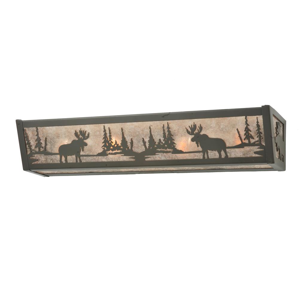 Meyda Tiffany Lighting 110116 24"W Moose At Lake Vanity Light