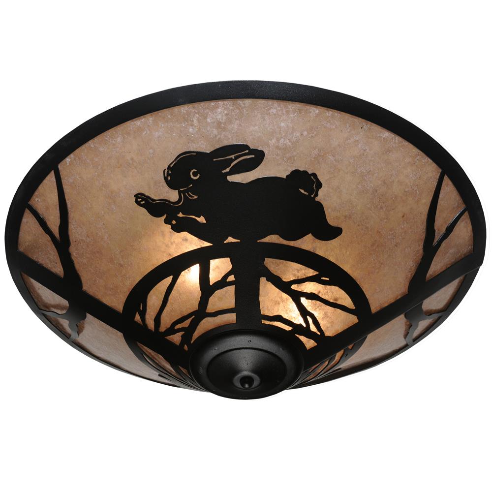 Meyda Tiffany Lighting 110551 22"W Rabbit On The Loose Flushmount