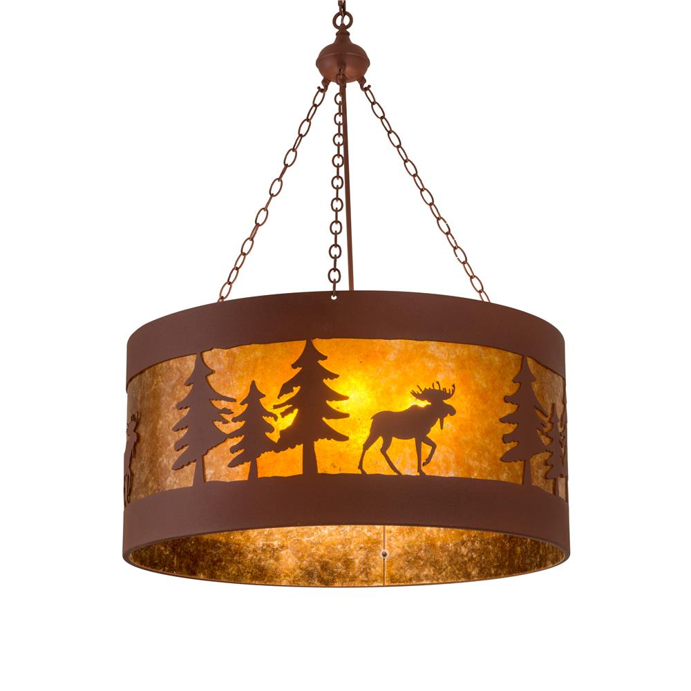 Meyda Tiffany Lighting 110656 32"W Moose On The Loose Pendant