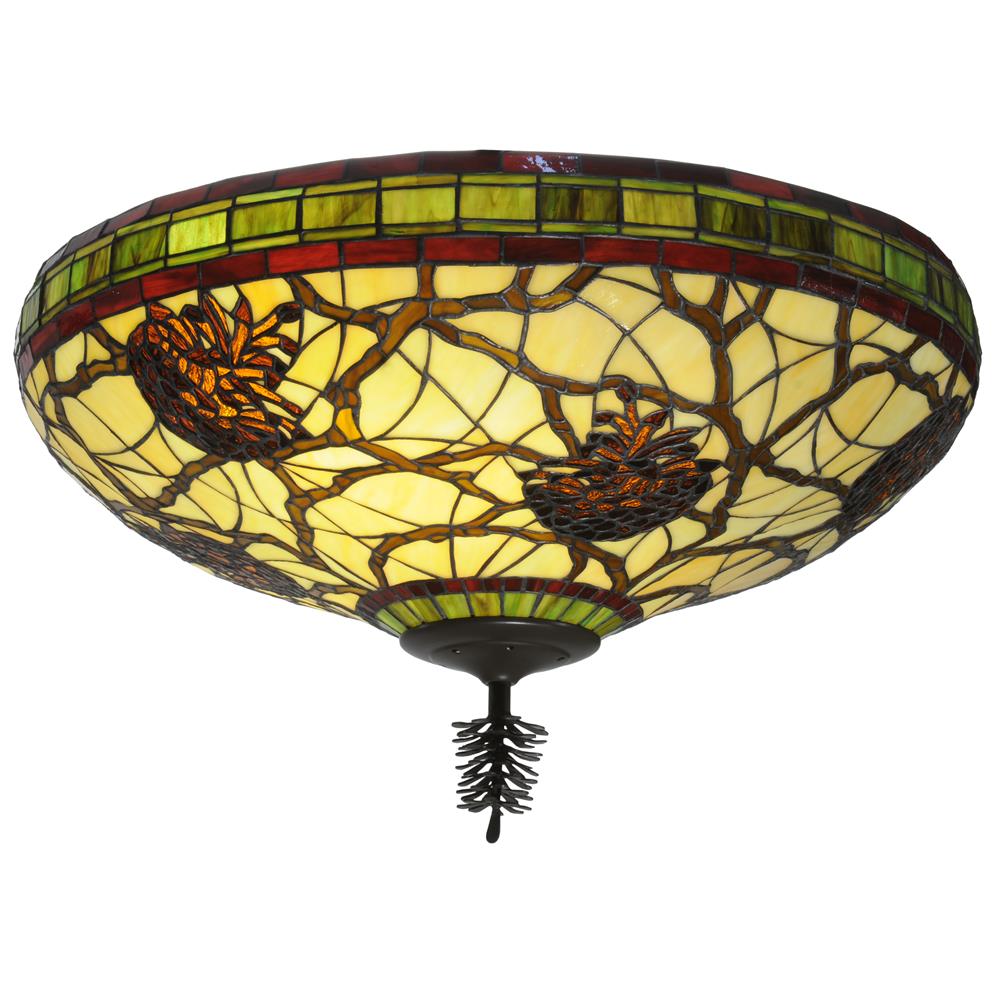 Meyda Tiffany Lighting 110734 24"W Pinecone Dome Flushmount