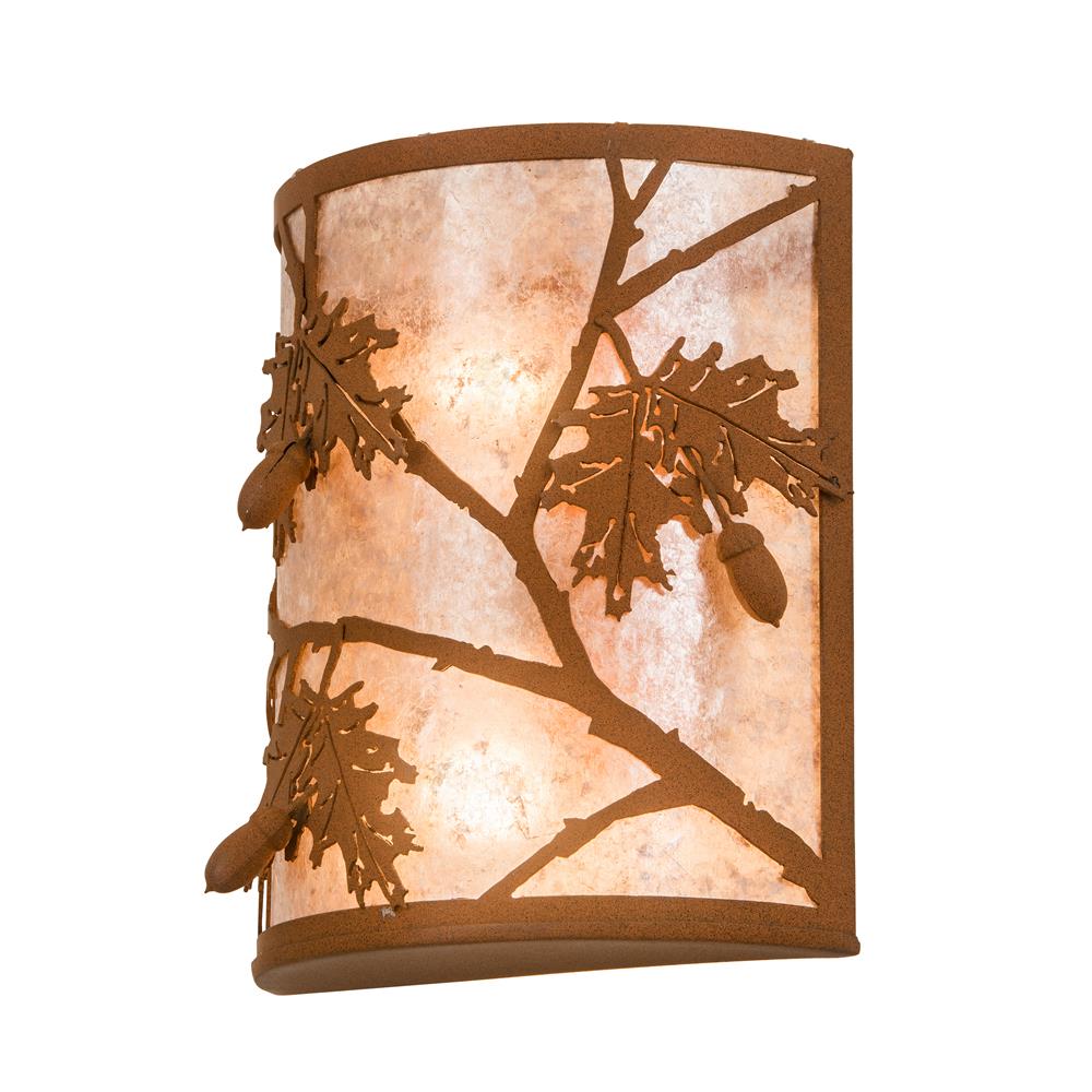 Meyda Tiffany Lighting 110931 10"W Oak Leaf & Acorn Wall Sconce