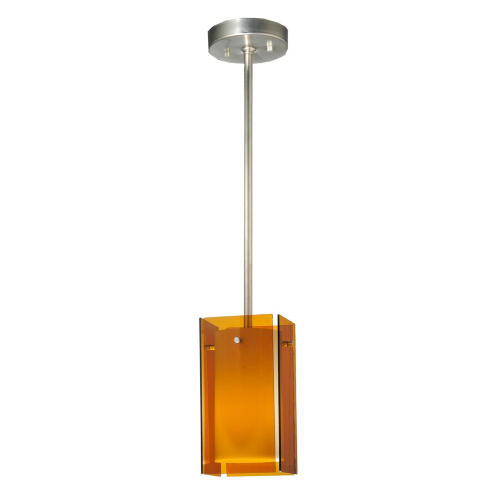 Meyda Tiffany Lighting 111382 5"Sq Quadrato Amber Mini Pendant