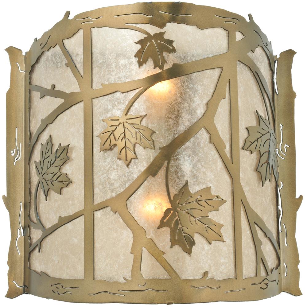 Meyda Tiffany Lighting 111643 15"W Maple Leaf Wall Sconce