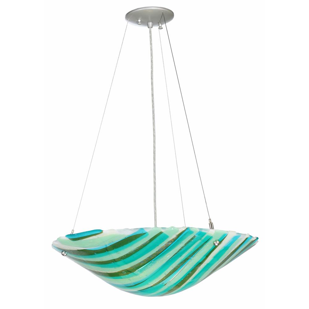 Meyda Tiffany Lighting 112101 21"W La Spiaggia Fused Glass Inverted Pendant
