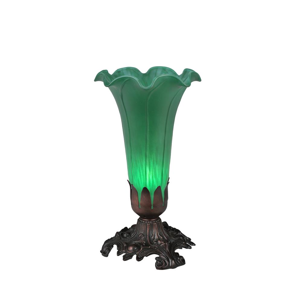 Meyda Tiffany Lighting 11252 8"H Green Pond Lily Accent Lamp