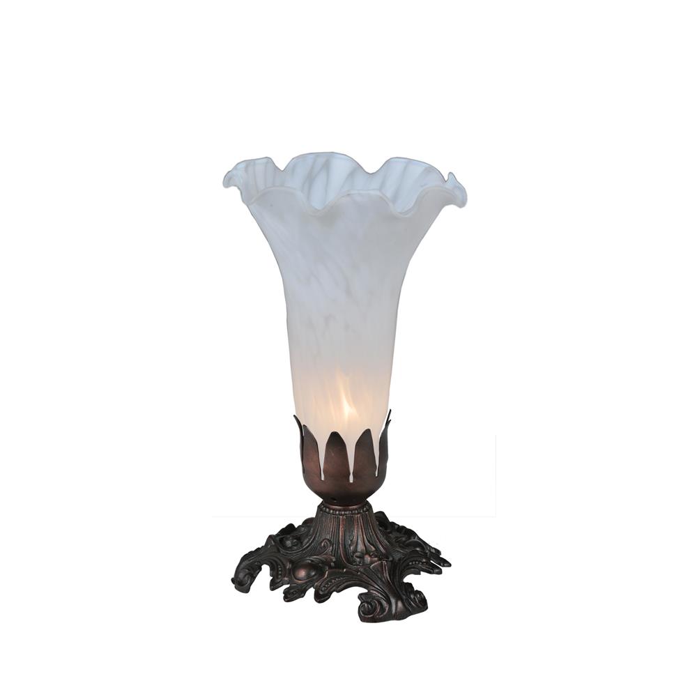 Meyda Tiffany Lighting 11259 8"H White Pond Lily Accent Lamp