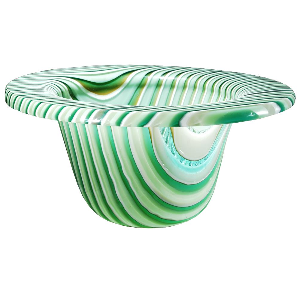 Meyda Tiffany Lighting 113018 12"W Peppermint Fused Glass Bowl