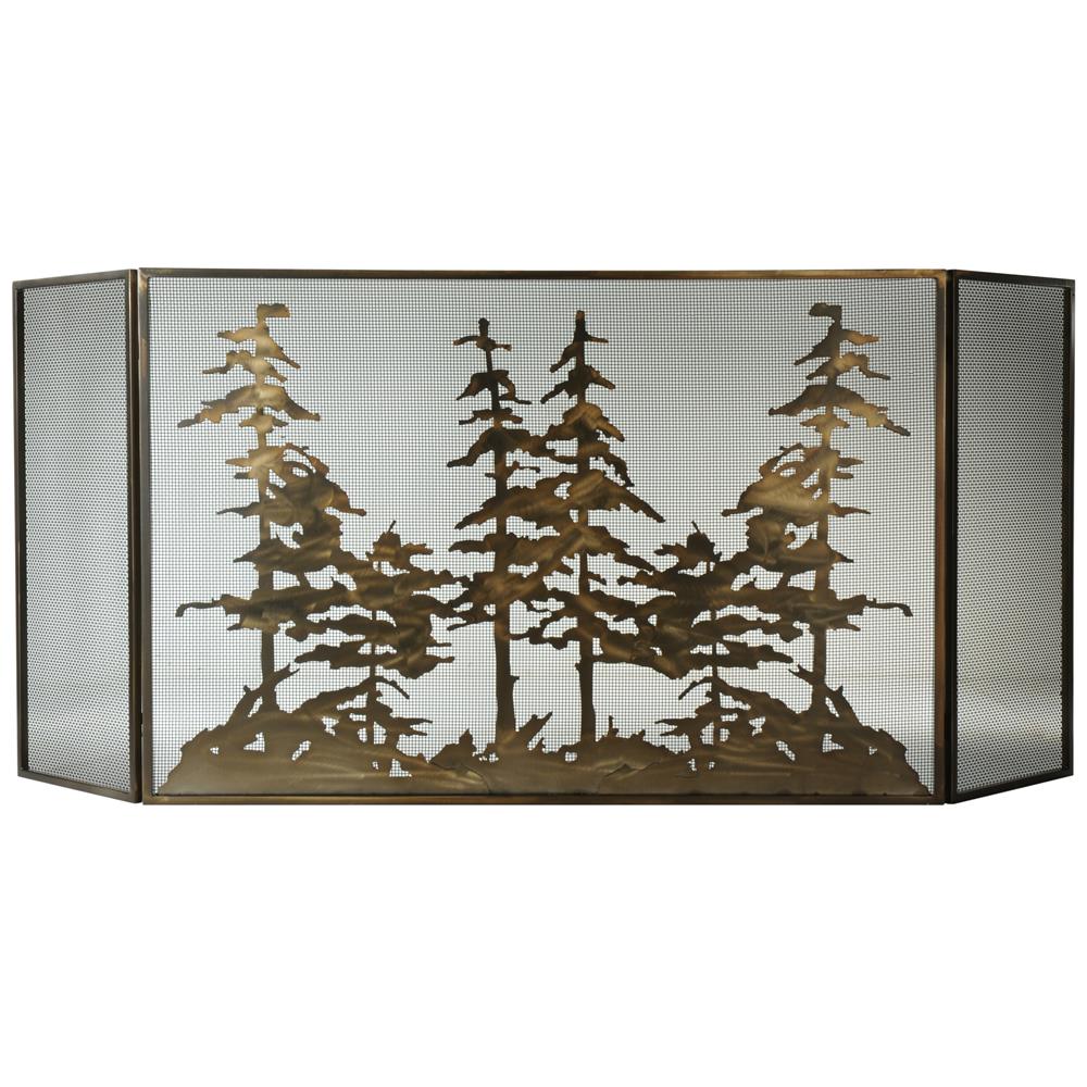 Meyda Tiffany Lighting 113067 96"W X 40"H Tall Pines Folding Fireplace Screen