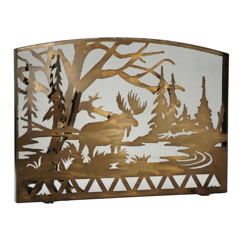 Meyda Tiffany Lighting 113069 60"W X 40"H Moose Creek Arched Fireplace Screen