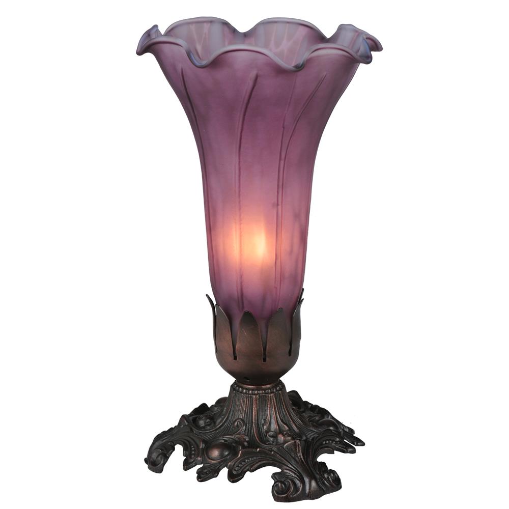 Meyda Tiffany Lighting 11336 8"H Lavender Pond Lily Accent Lamp