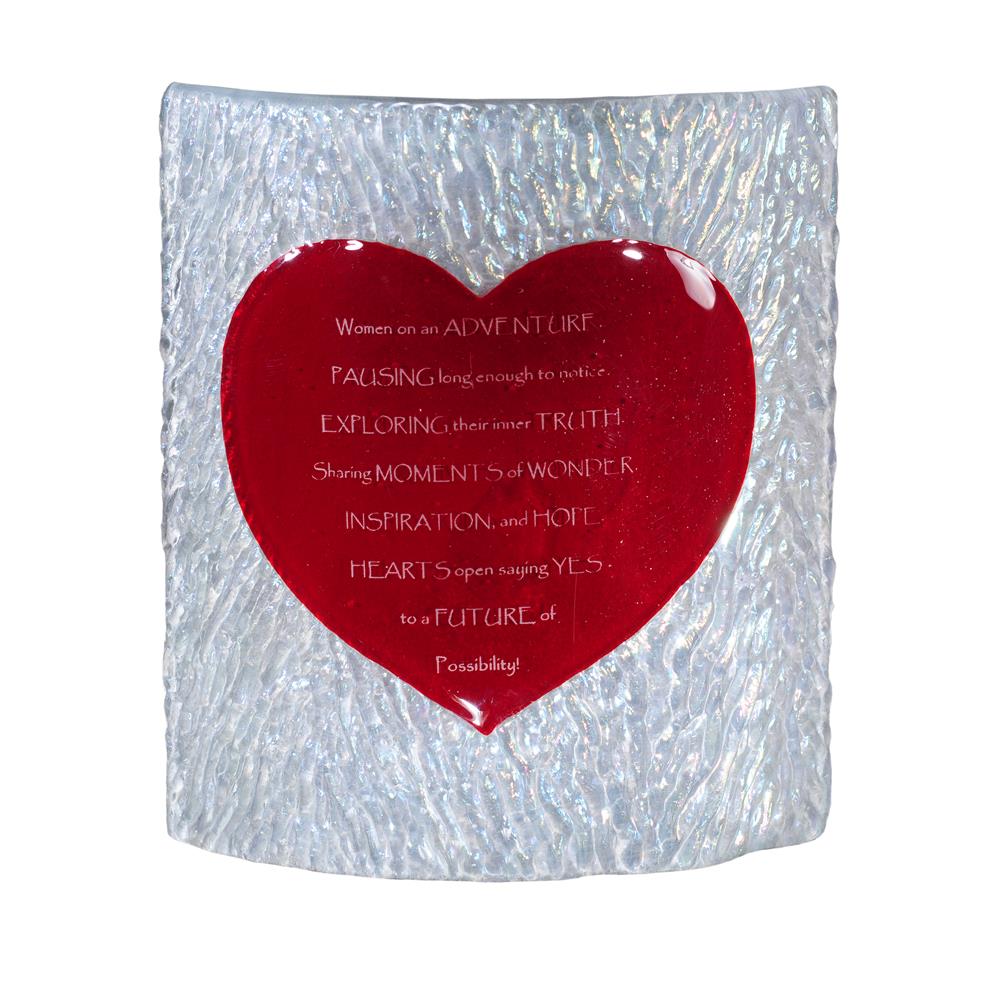 Meyda Tiffany Lighting 114106 7"W Personalized Heart Fused Glass Panel