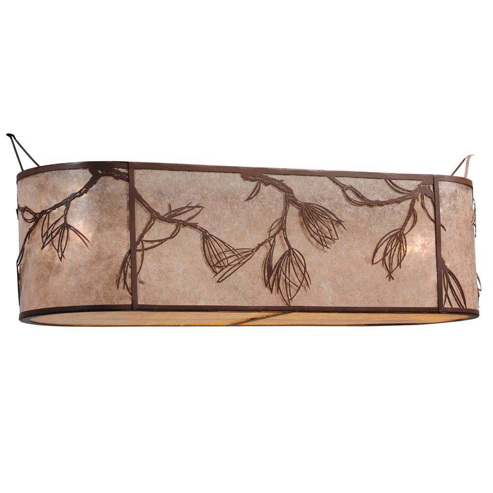 Meyda Tiffany Lighting 114147 44"L Whispering Pines Oblong Inverted Replacement Shade