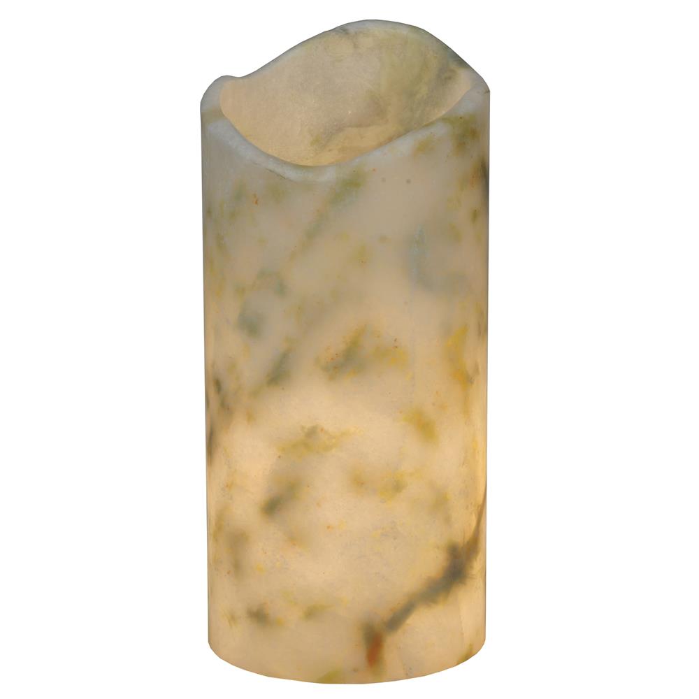 Meyda Tiffany Lighting 114798 3.4"W X 7.5"H Cylinder Light Green Jadestone Uneven Top Candle Cover