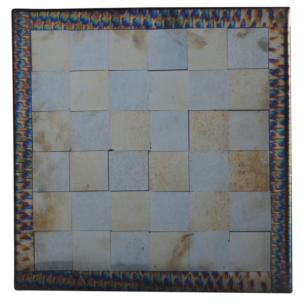 Meyda Tiffany Lighting 114832 14"Sq Chess Fused Glass Table