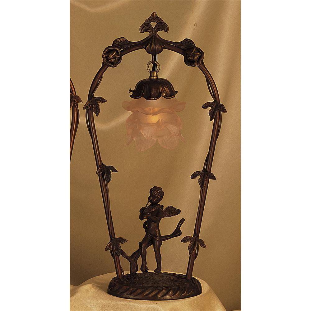 Meyda Tiffany Lighting 11518 19"H Cherub With Violin Accent Lamp