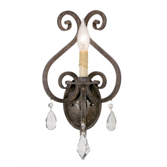 Meyda Lighting 115796 10" Wide Gia 1 Light Wall Sconce in Crystal