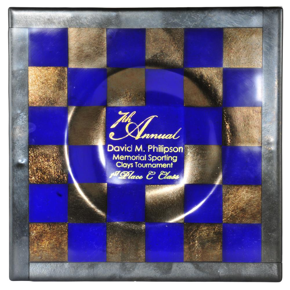 Meyda Tiffany Lighting 118624 14"Sq Personalized Philipson Fused Glass Plate