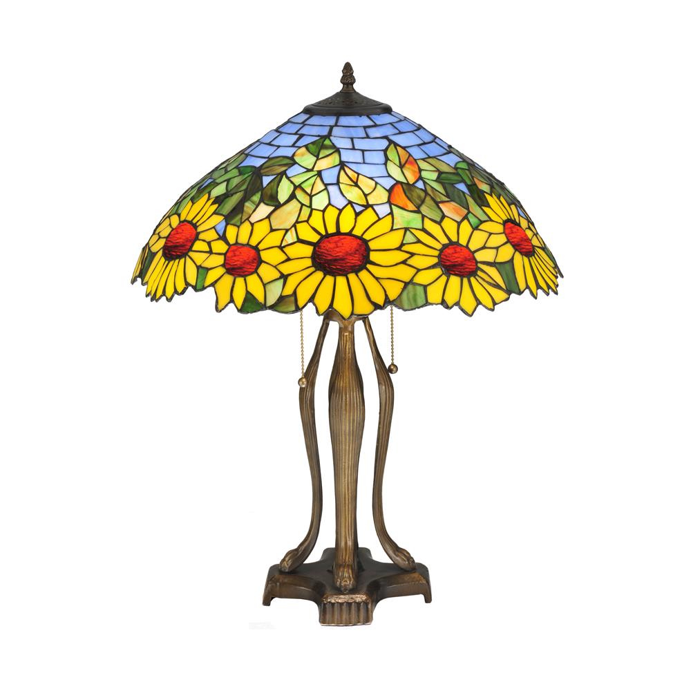 Meyda Tiffany Lighting 119682 24"H Wild Sunflower Table Lamp