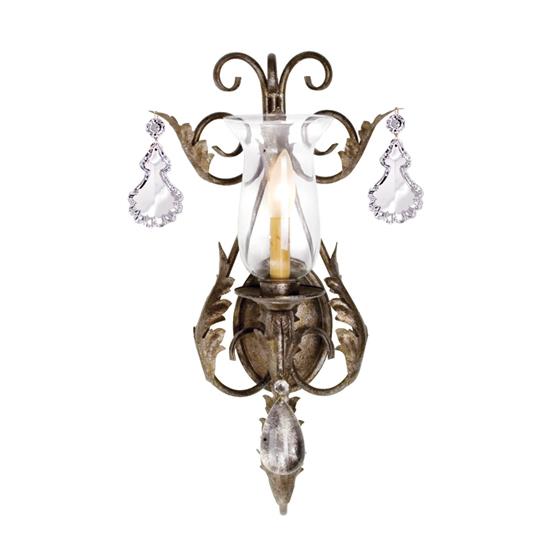Meyda Lighting 120223 12" Wide French Elegance 1 Light Wall Sconce in Crystal