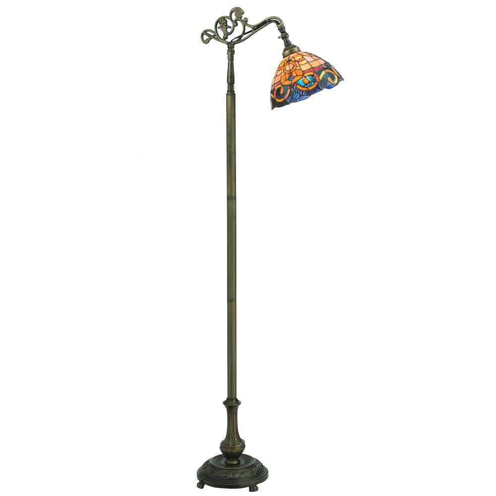Meyda Tiffany Lighting 120578 63"H Saturday Morning Bridge Arm Floor Lamp