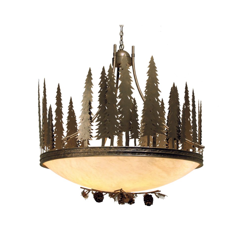 Meyda Lighting 120785 48" Wide Towering Pines Inverted Pendant In  